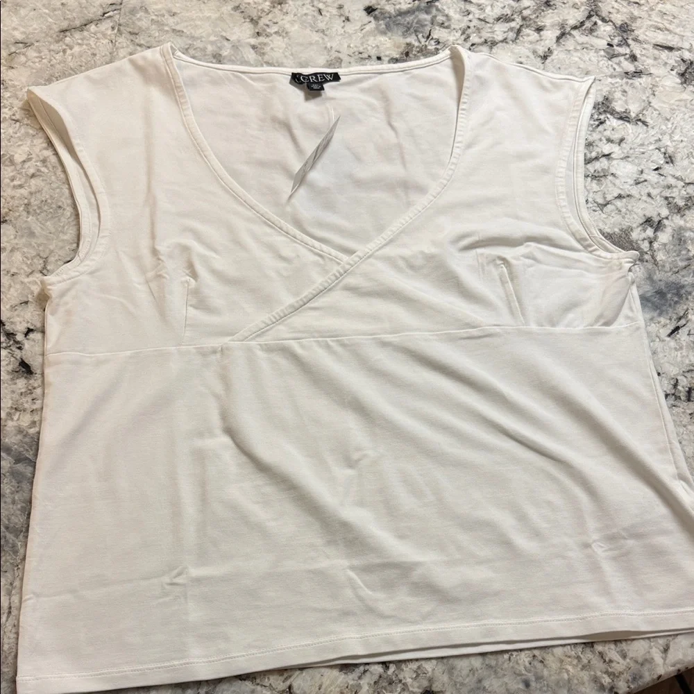 J Crew White Sleeveless Blouse - Picture 1 of 5
